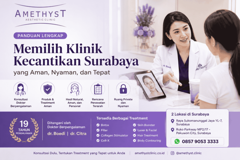 Panduan memilih klinik kecantikan Surabaya yang aman dengan konsultasi dokter di Amethyst Aesthetic Clinic