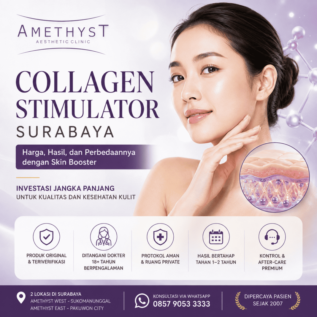 Collagen Stimulator Surabaya di Amethyst Aesthetic Clinic untuk membantu merangsang kolagen dan meningkatkan kualitas kulit