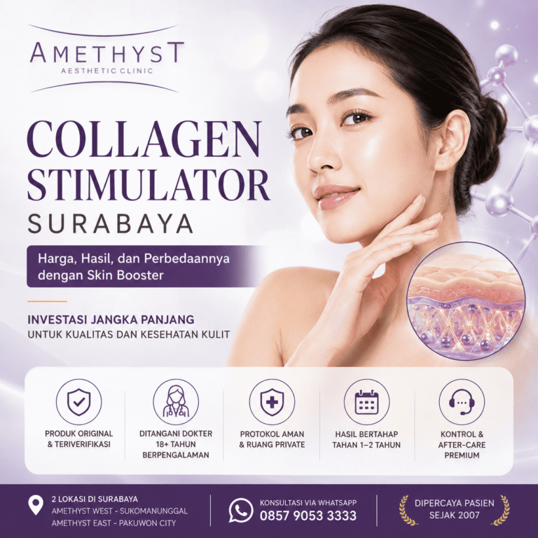 Collagen Stimulator Surabaya di Amethyst Aesthetic Clinic untuk membantu merangsang kolagen dan meningkatkan kualitas kulit