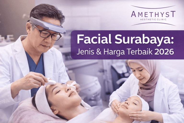 Facial Surabaya di Amethyst Clinic oleh dr. Boedi dan dr. Citra dengan perawatan wajah modern dan ruang private.