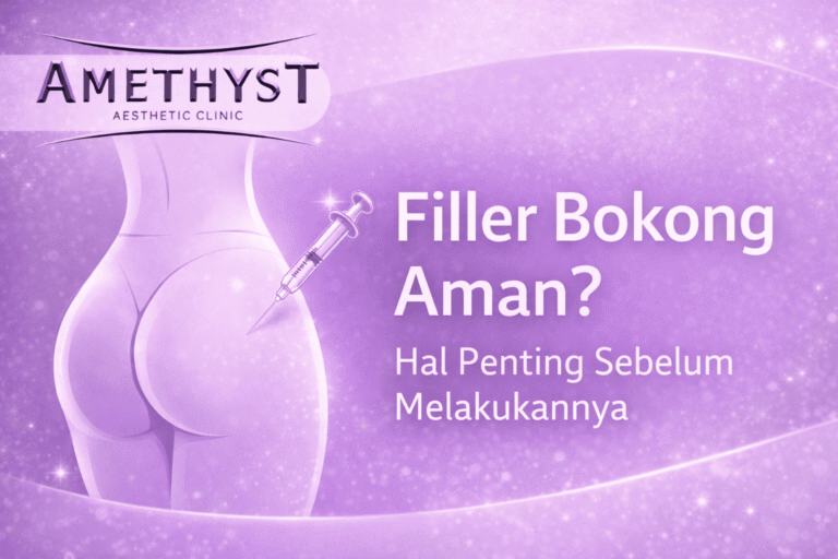 Ilustrasi filler bokong aman dengan teknik injeksi oleh dokter di klinik kecantikan Surabaya