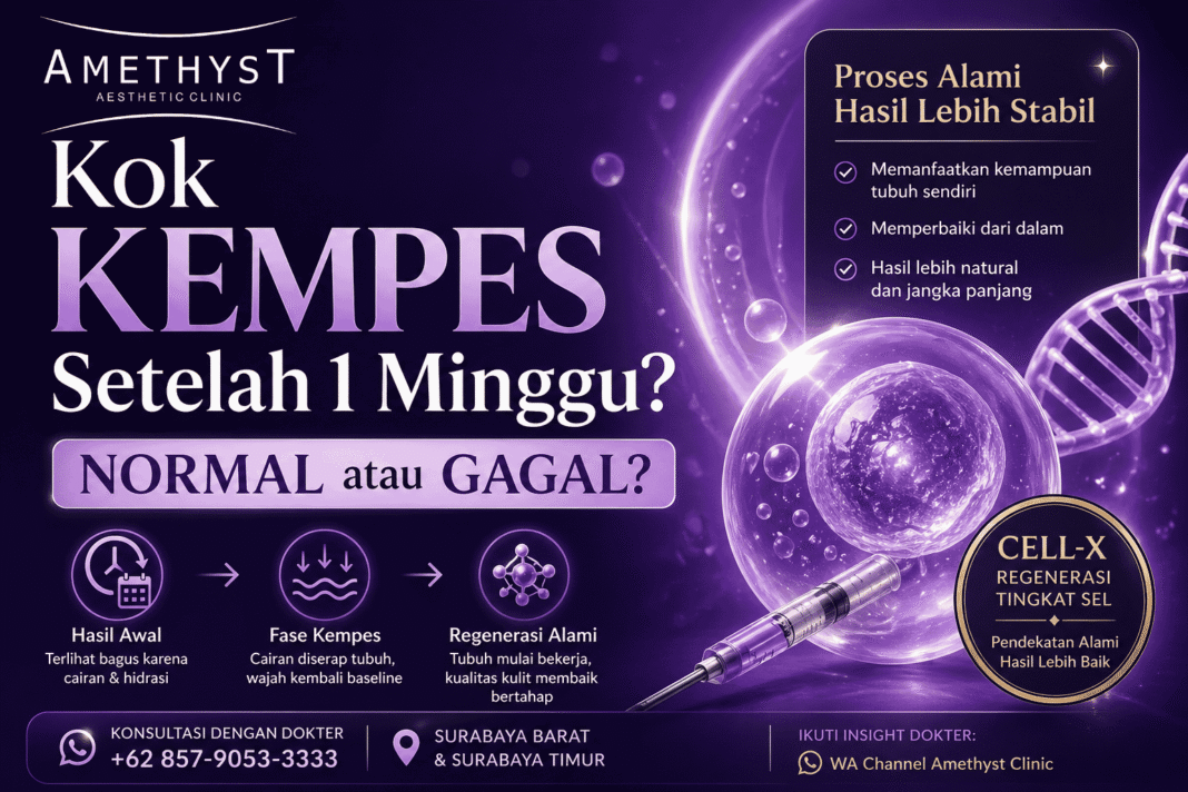 kenapa wajah kempes setelah treatment cell x 1 minggu proses regenerasi kulit alami amethyst clinic