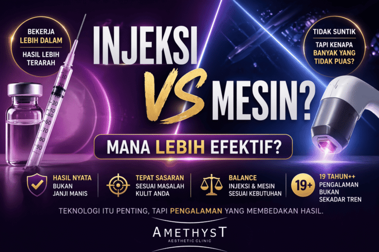 perbandingan injeksi vs mesin untuk perawatan wajah di Amethyst Clinic Surabaya mana yang lebih efektif