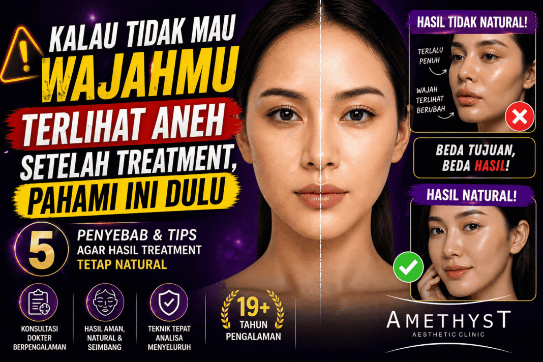 wajah aneh setelah treatment penyebab dan tips perawatan wajah natural di Amethyst Clinic Surabaya