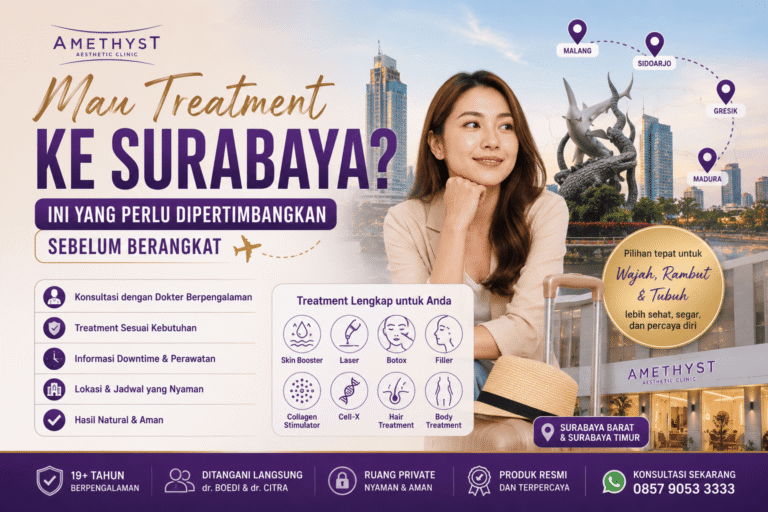 Treatment kecantikan ke Surabaya di Amethyst Clinic